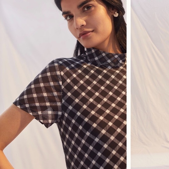 Anthropologie NWT Eva Franco Mock Neck MIDI Dress Size L. - Picture 4 of 15